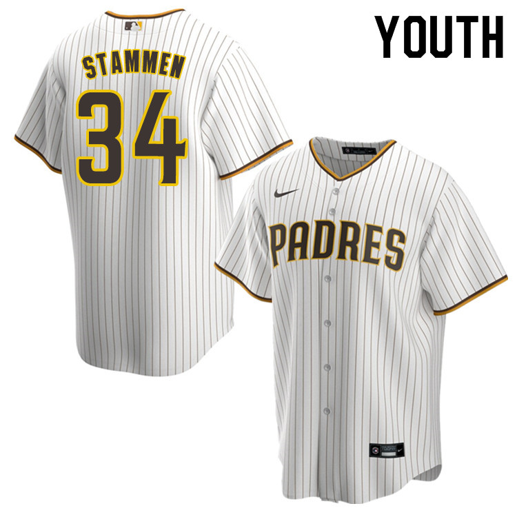 Nike Youth #34 Craig Stammen San Diego Padres Baseball Jersey Sale-White